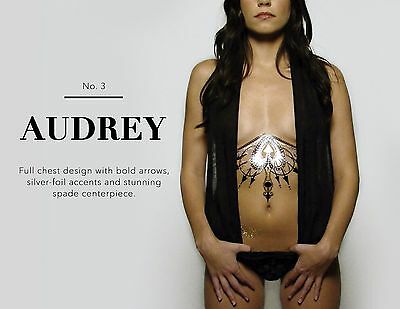 BODY ARTS INK AUDREY CHEST BODY TATTOO VLBT3