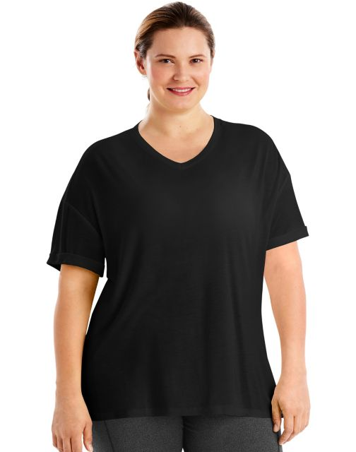 Just My Size Active Mesh Yoke Tee OJ355
