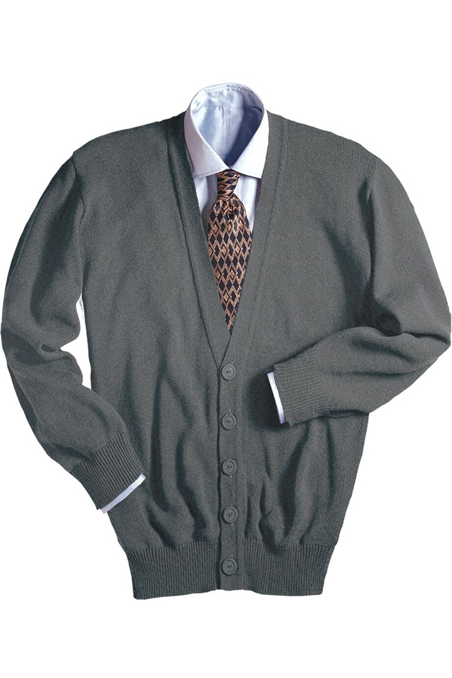 Men's V-Neck Cardigan Sweater 351