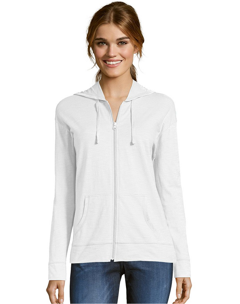 Hanes Women's Slub Jersey Hoodie O9249