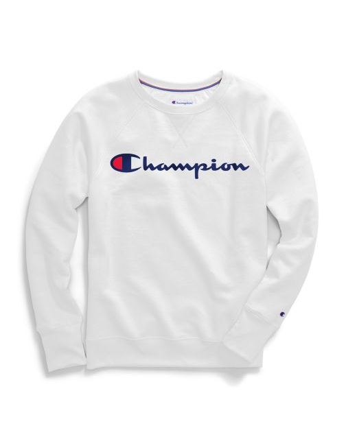 Champion Women's Powerblend® Fleece Boyfriend Crew, Script Logoc GF567 Y07418