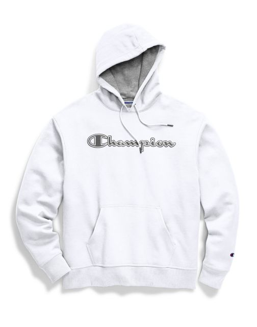 Champion Men's Powerblend® Fleece Pullover Hoodie, Chainstitch Logo GF89H Y07974