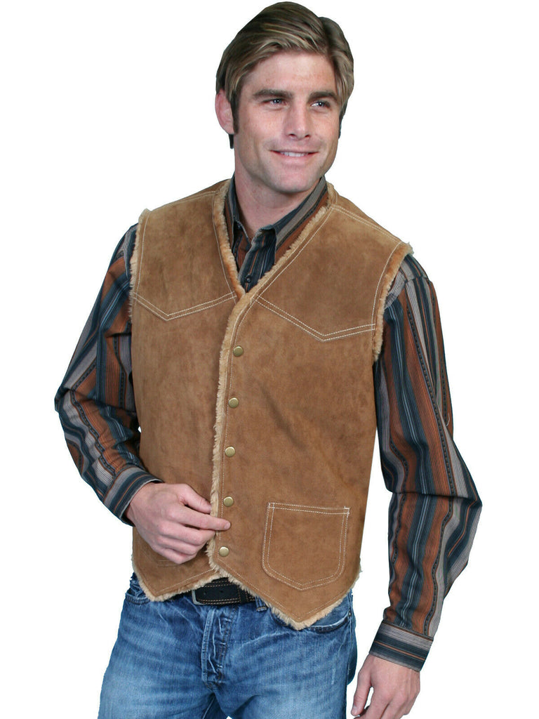 Scully Leather Men's Suede Hunting Vest Faux Fur 82