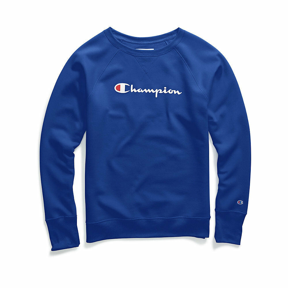 Champion Women Plus Powerblend Fleece Crew Graphic-2C Script QW914G Y07466