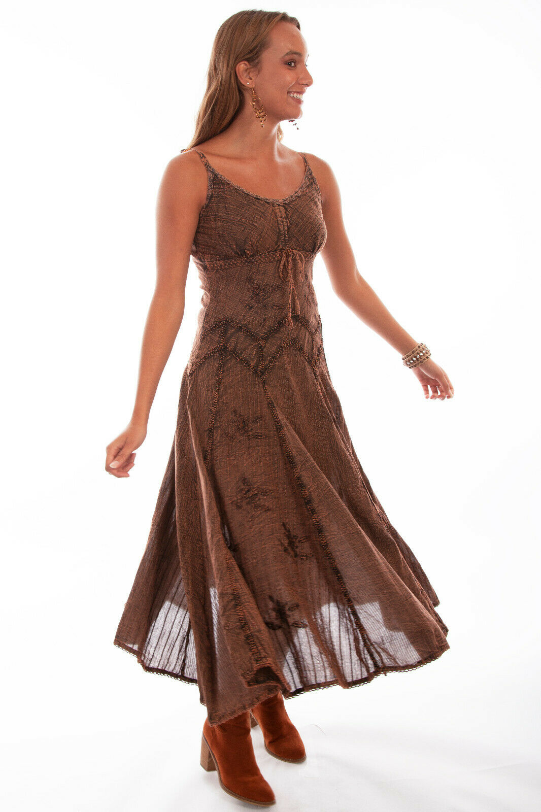 Scully Honey Creek Women's Spaghetti Strap Dress100% Cotton HC62
