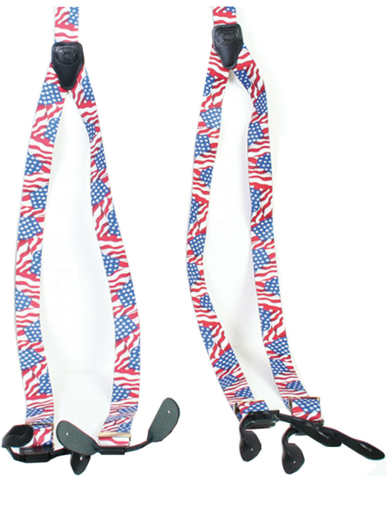 Scully Rangewear Women's Red White & Blue Elastic USA Flag Suspenders RW525OG