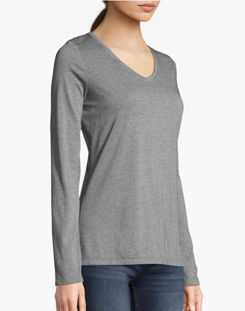 hampion Women Authentic Wash Long Sleeve Tee W3138
