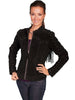 Scully Leather Women's Fringe Lace Sleeves Studded Boar Suede Jacket L658