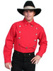 Scully RangeWear Men's Black 100% Cotton Concho L/S Western Bib Shirt RW011