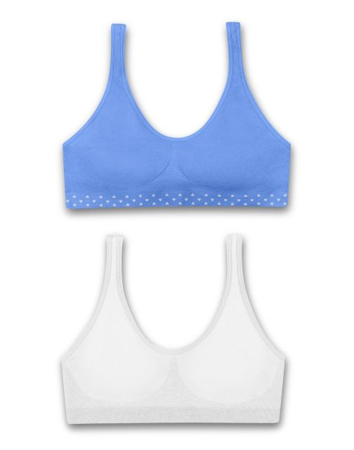 Hanes Girls' Cozy Seamless Wirefree Bra 2-Pack MHH190