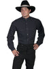 Scully Men's Big and Tall Black 100% Cotton Stripe Long Sleeve Shirt RW221X