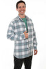 Scully Western Men's Long Sleeve 100% Cotton Plaid Shirt TR-101