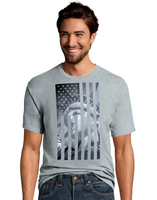 Hanes Men's Liberty Flag Graphic Tee GT49 Y06044