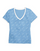 Champion Women's Heritage V-Neck Ringer Tee, All-Over Logo W4915