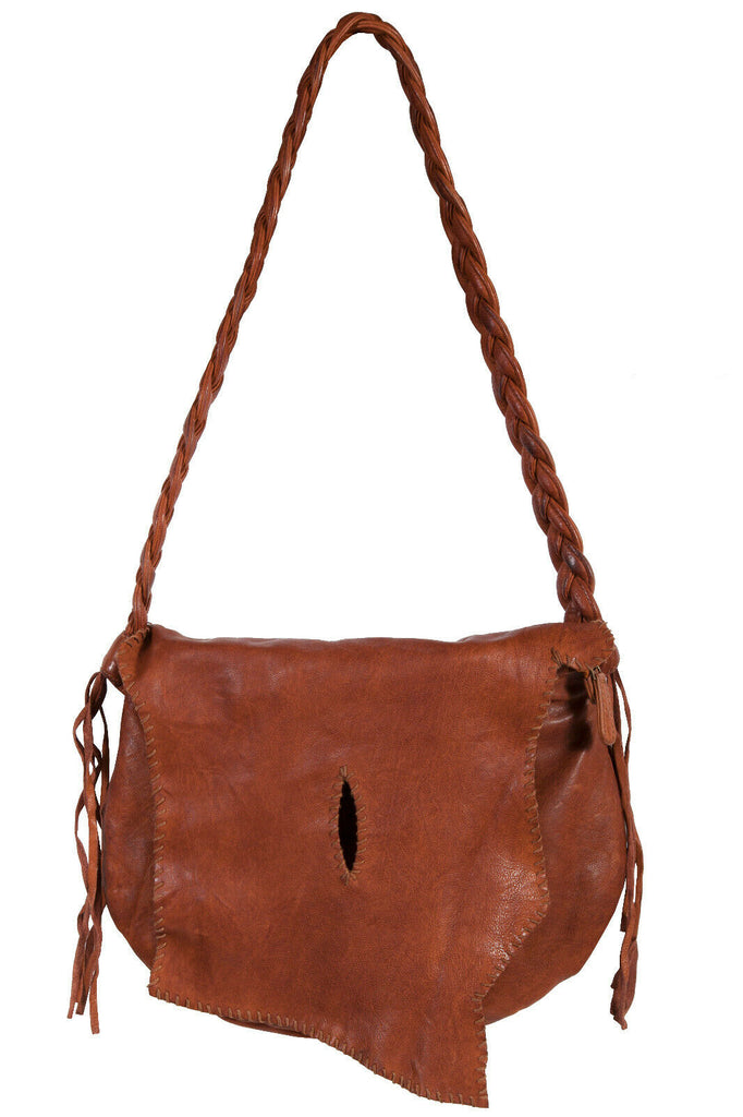 Scully Womens Tan Leather Center Oval Stitch Handbag B182
