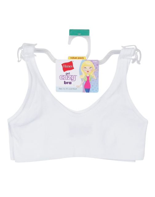 Hanes Girls' Cozy Seamless Wirefree Bra 2-Pack MHH190