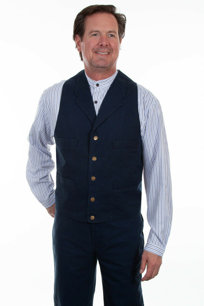 Scully Rangewear Men's 100% Cotton Canvas Western Vest Big & Tall RW041X