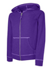 Hanes Girls' Slub Jersey Full-Zip Hoodie K208