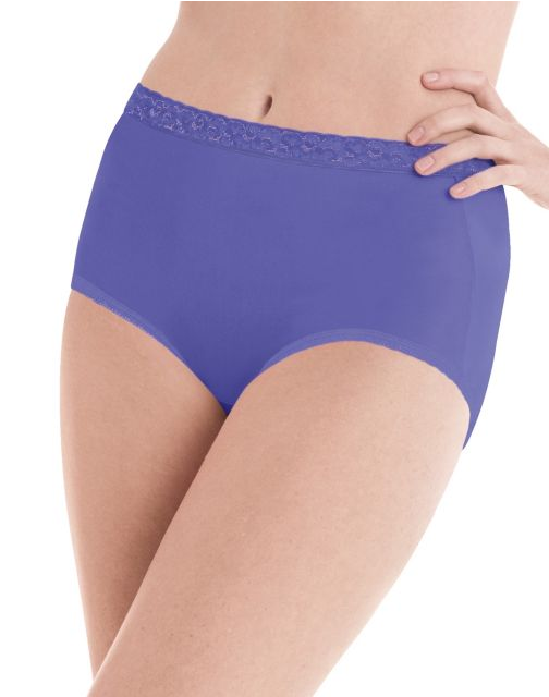 Hanes Women's Nylon Brief Panties 6-Pack PP70AS