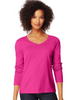 Hanes Women's Long-Sleeve V-Neck T-Shirt O9142