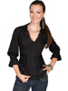 Scully Contemporary Womens Ruffled Blouse Cotton 3/4 Sleeve PSL-048