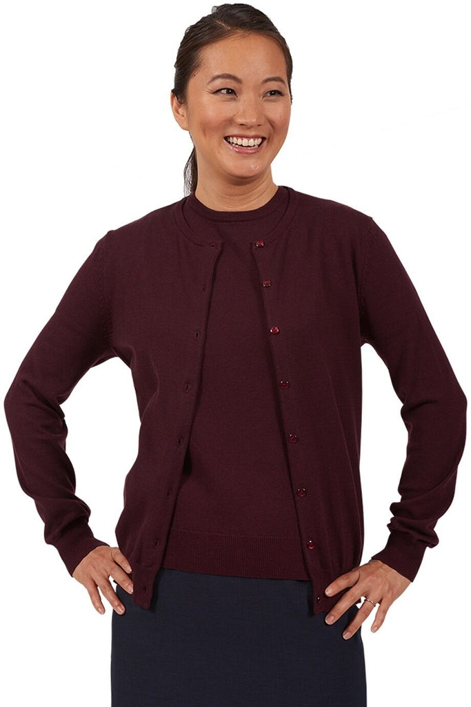 Women's Corporate Performance Cardigan Twin Set Jewel Neck Sweater 038