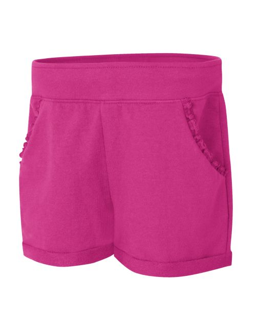 Hanes Girls' Ruffle Pocket Short OK263