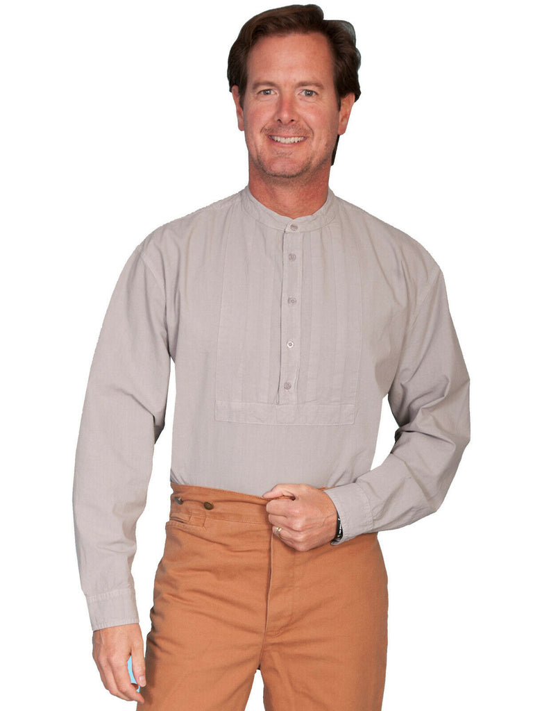 Scully RangeWear Men's 100% Cotton Pleated Insert L/S Western Shirt RW218