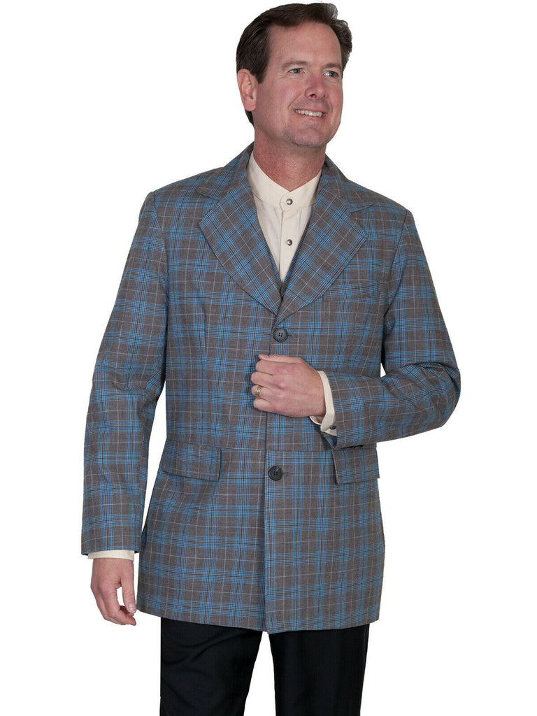 Scully Wahmaker Men's Wool Blend Plaid Town Coat 541489