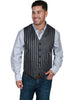 Scully Men's Polyester Double Pinstripe Vest 5X-6X RW169NXX