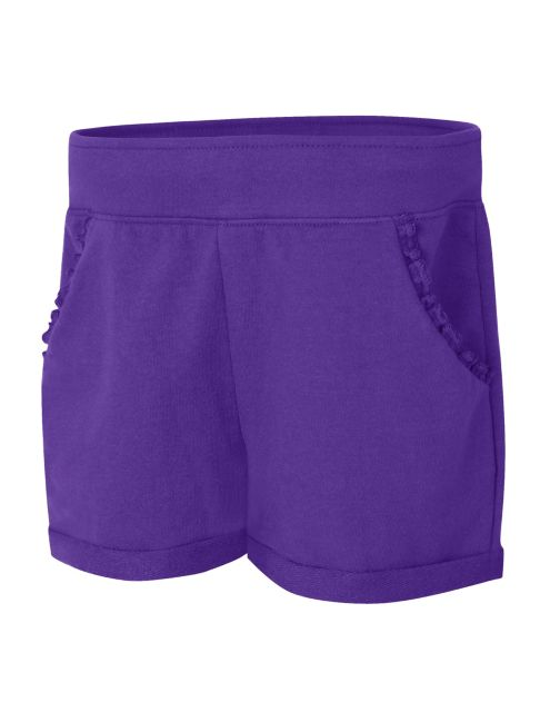 Hanes Girls' Ruffle Pocket Short OK263