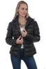 Scully Ladies Premium Lamb Reversible Ribbed Hooded Leather Jacket L1010