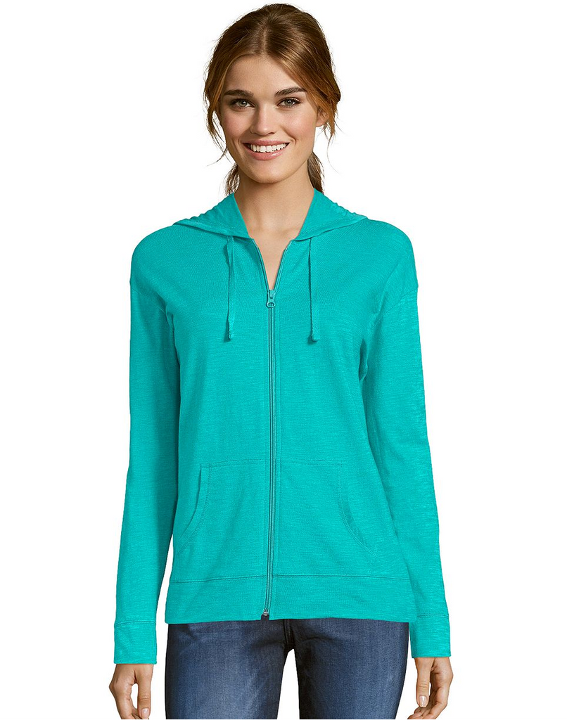 Hanes Women's Slub Jersey Hoodie O9249