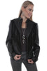 Scully Women's Black Lambskin Beaded Fringe Jacket L345