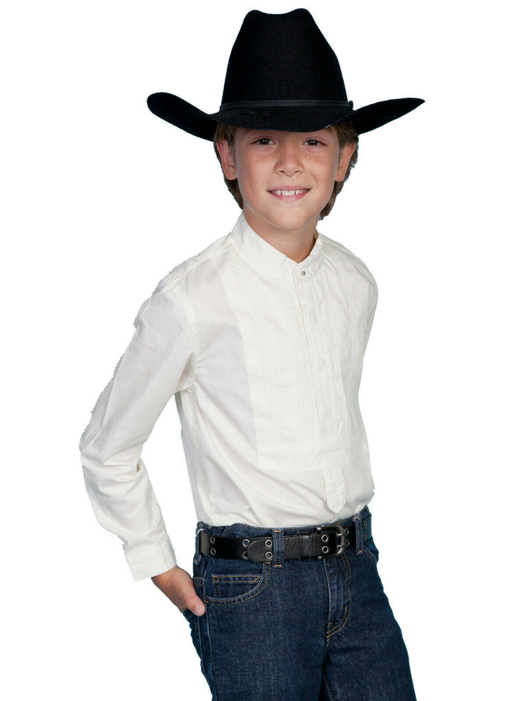 Scully Rangewear Boys Cotton Long Sleeve Tuxedo Front Shirt RW032K