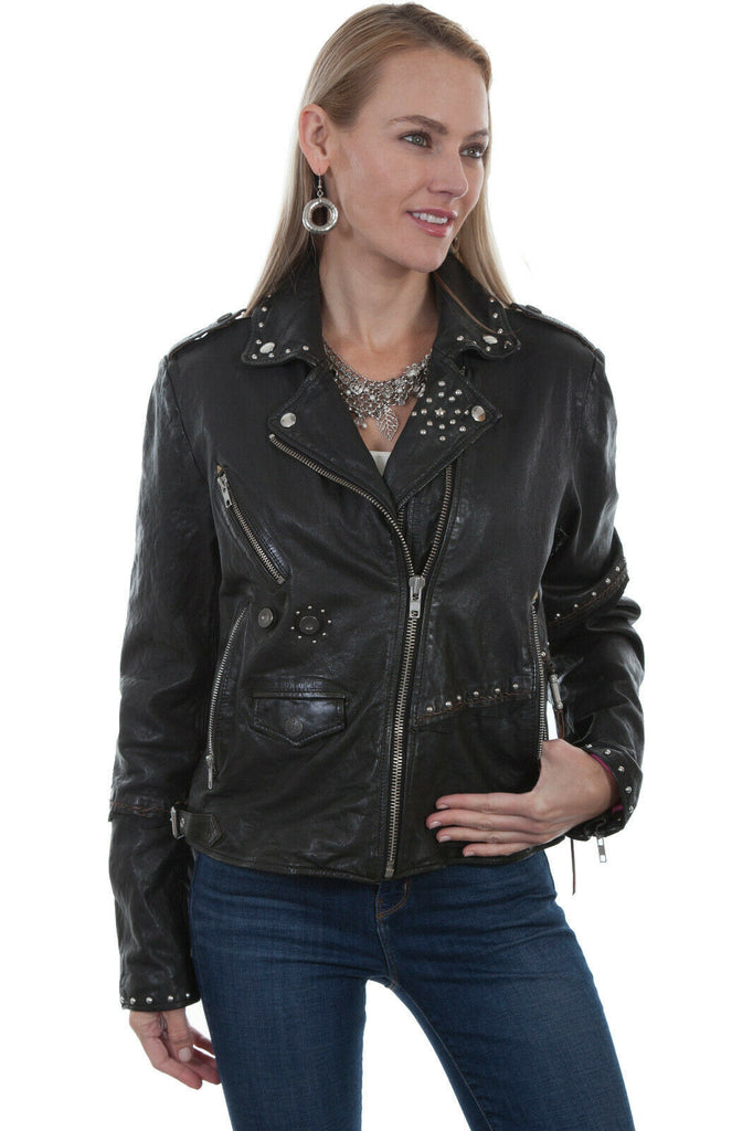 Scully Women's Leather Studded Jacket L1006