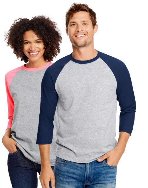Hanes Unisex X-Temp Performance Baseball Tee 42BA