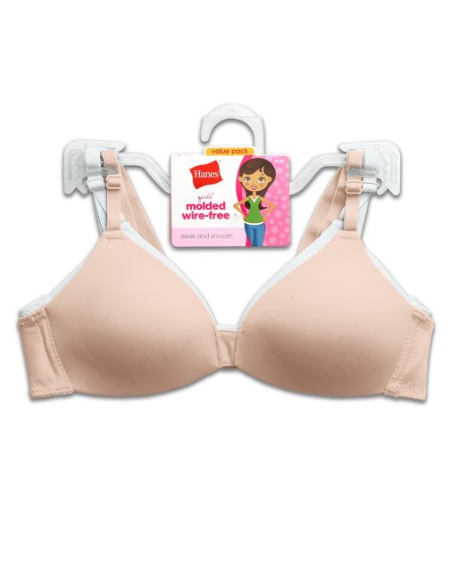 Girls' Molded Wirefree Bra 2-Pack