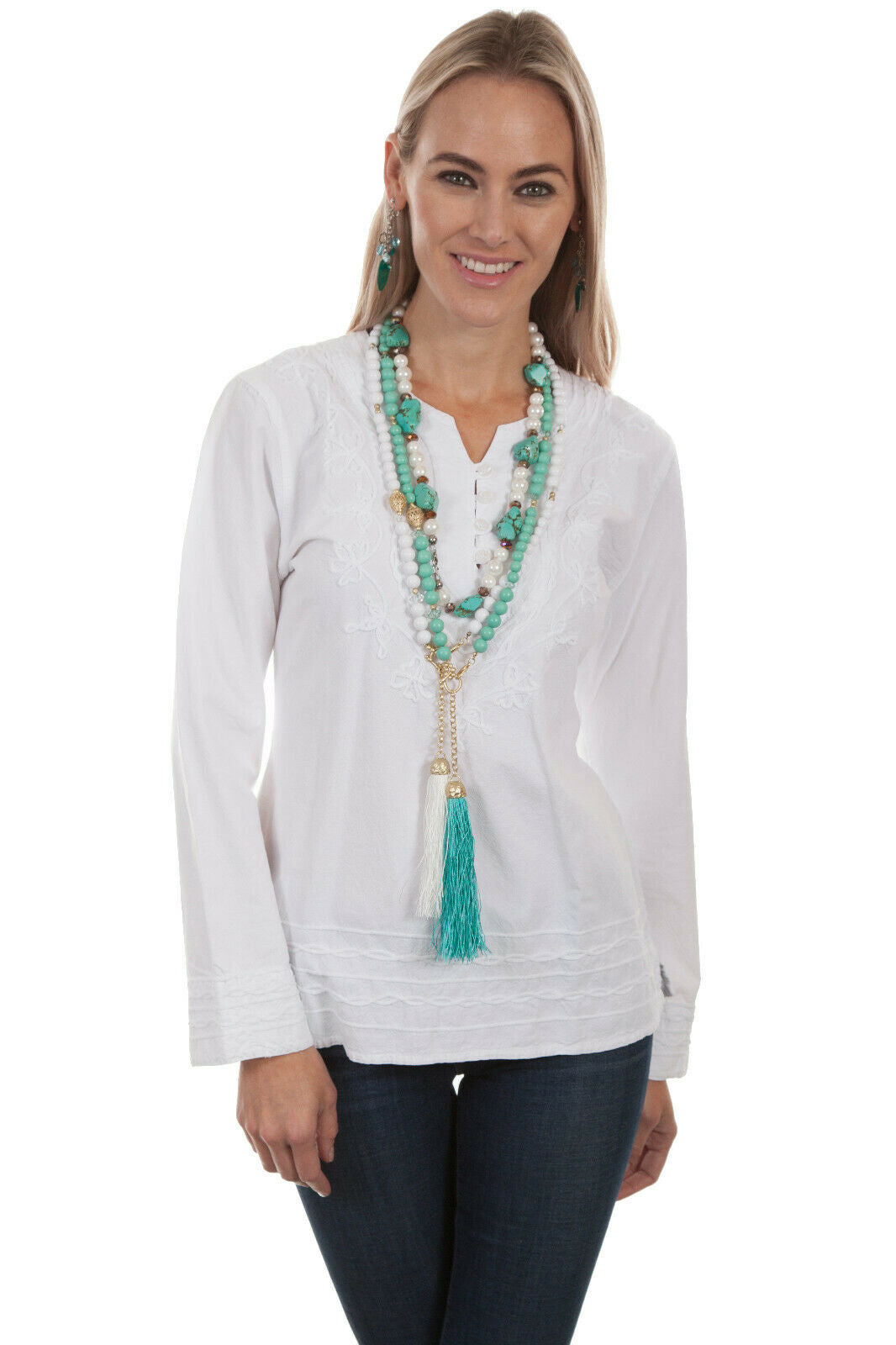 Scully Women's Long Sleeve Pullover Blouse PSL-194