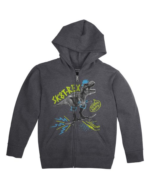 Hanes Boy's Full Zip Hoodie w/FreshIQ D206