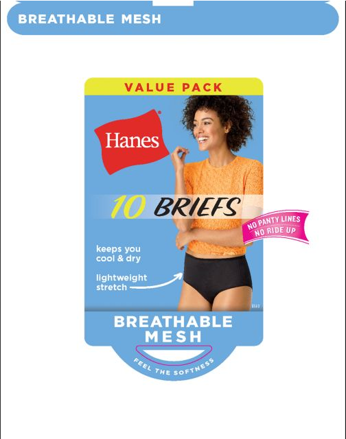 Hanes Cool Comfort™ Women's Breathable Mesh Briefs 10-Pack BX40AS