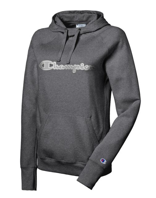 Champion Women's Powerblend® Fleece Pullover Hoodie Logo GF934 Y07970