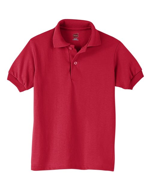 Hanes Kids' Cotton-Blend EcoSmart® Jersey Polo 054Y