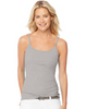 Hanes Women's Stretch Cotton Cami with Built-In Shelf Bra O9342