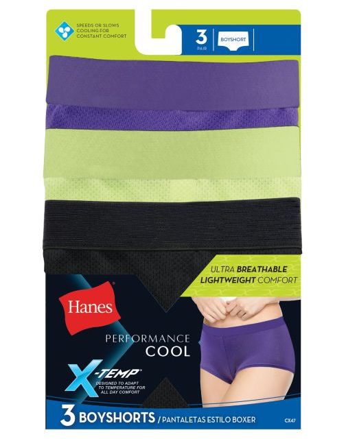 Hanes Performance Cool X-Temp Boyshort P3 CX47AS