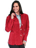 Scully Leather Women's Wooden Toggle Closure Boar Suede Fringe Jacket L9