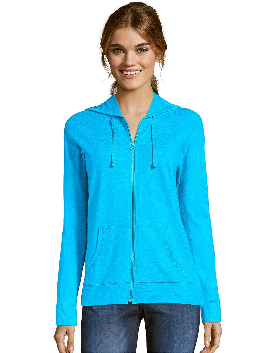 Hanes Women's Slub Jersey Hoodie O9249