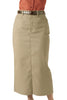 Women's Chino Flat Front 35" Length Skirt 9779