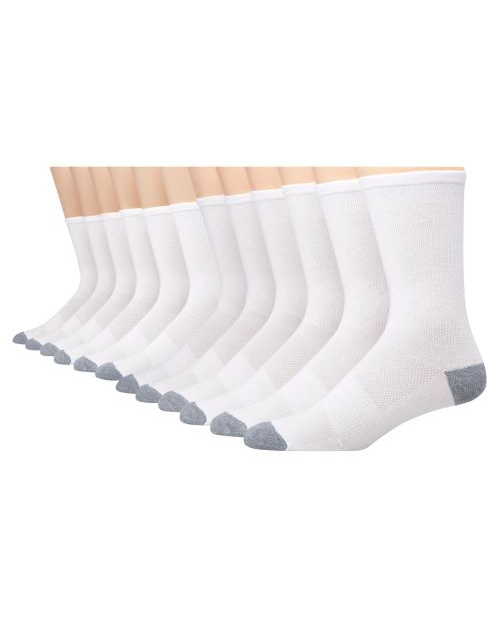 Hanes Men's FreshIQ™ X-Temp® Crew Socks 12-Pack LTAC18