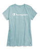 Champion Women's Jersey V-Neck Tee, White Logo W5006G Y07588